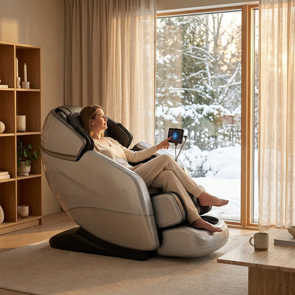 Massage Chair Built for Daily Relaxation, AI Body Scanning, Premium Leather, Touchscreen Control