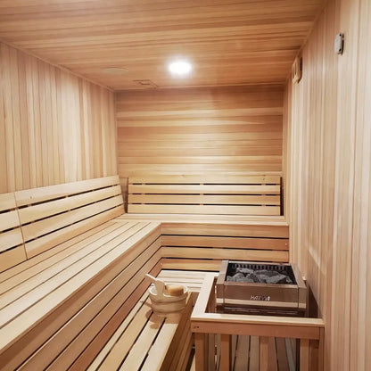 Custom Indoor Sauna Room - 6' x 7' x 8' - Finnish Sauna Builders