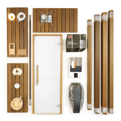 Custom Indoor Sauna Room - 5' x 8' x 8' - Finnish Sauna Builders