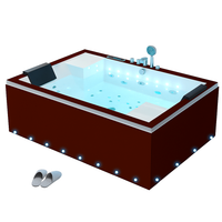 Hot Tub Built for Dual Occupancy, Advanced Hydrotherapy Jets, LED Lighting, Composite Wood Exterior