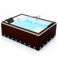 Hot Tub Built for Dual Occupancy, Advanced Hydrotherapy Jets, LED Lighting, Composite Wood Exterior